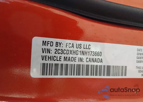 2022 Dodge Charger Gt Rwd z USA, uszkodzony, nr VIN 2C3CDXHG1NH173660